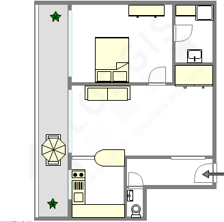 Appartement Paris 12° - Plan interactif