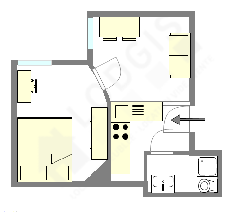 Appartement Paris 15° - Plan interactif