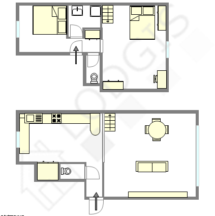 Appartement Paris 9° - Plan interactif