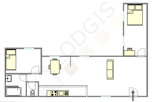Appartement Paris 4° - Plan interactif