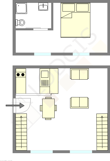 Appartement Paris 17° - Plan interactif
