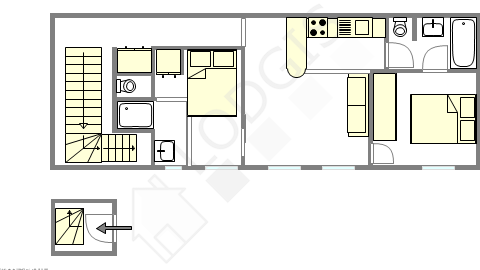 Appartement Paris 11° - Plan interactif