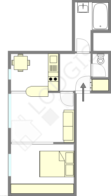 Appartement Paris 11° - Plan interactif