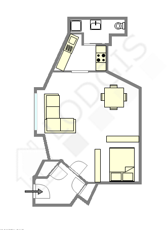 Appartement Paris 16° - Plan interactif