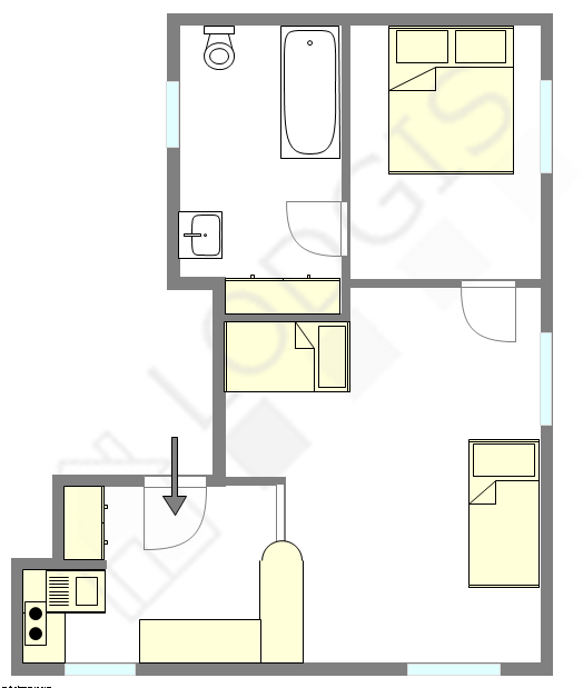 Appartement Paris 8° - Plan interactif