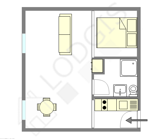 Appartement Paris 11° - Plan interactif