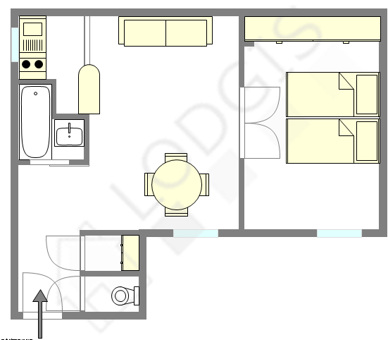 Appartement Paris 17° - Plan interactif