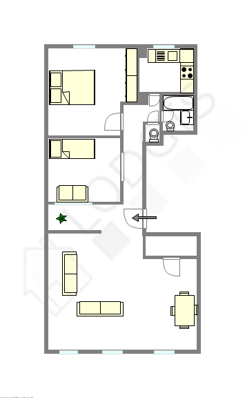 Appartement Paris 8° - Plan interactif