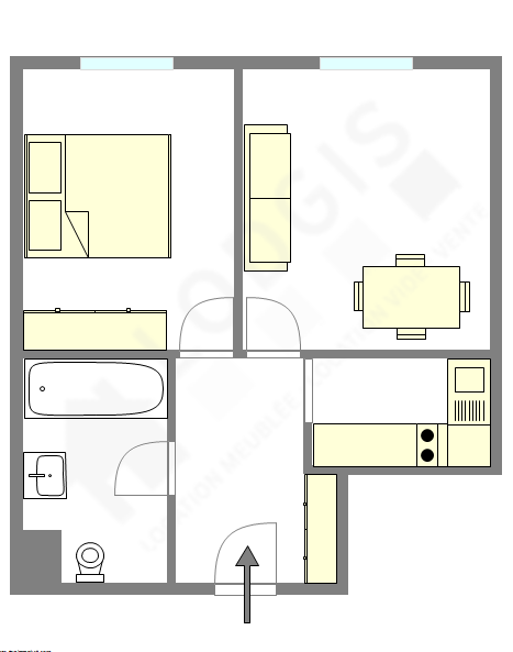 Appartement Paris 3° - Plan interactif