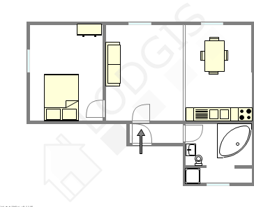 Appartement Paris 10° - Plan interactif
