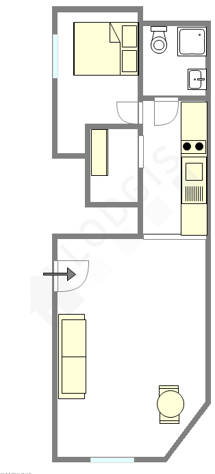 Apartamento Paris 2° - Plano interativo