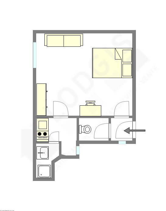 Appartement Paris 1° - Plan interactif