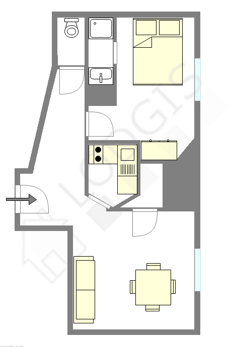 Appartement Paris 16° - Plan interactif