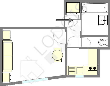 Appartement Paris 13° - Plan interactif