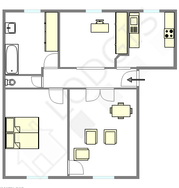 Appartement Paris 16° - Plan interactif