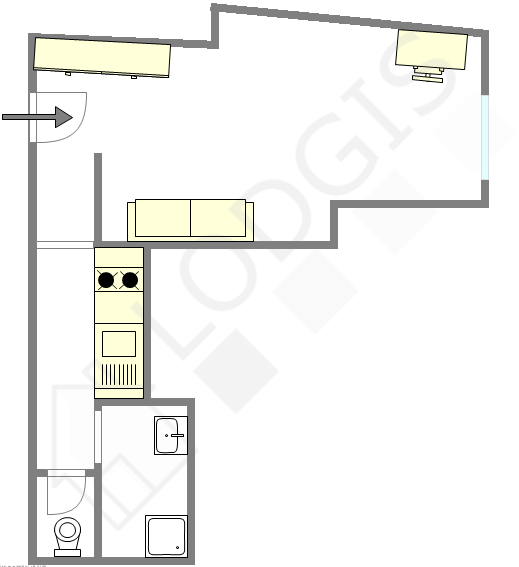 Appartement Paris 1° - Plan interactif