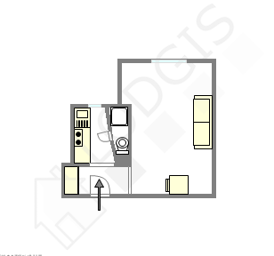Appartement Paris 18° - Plan interactif