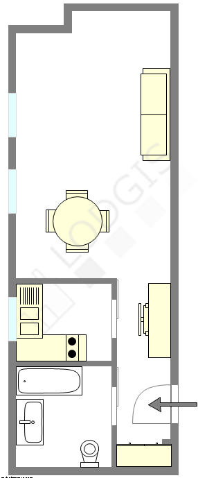 Appartement Paris 8° - Plan interactif