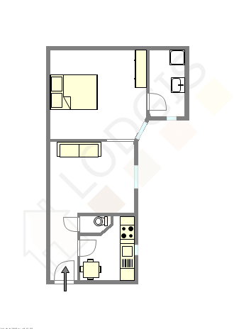 Appartement Paris 18° - Plan interactif