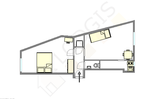 Appartement Paris 18° - Plan interactif