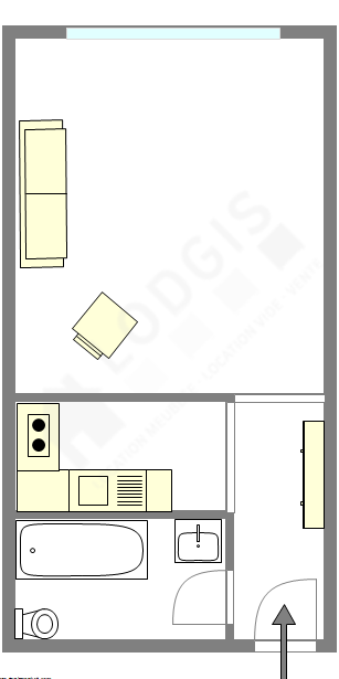 Appartement Paris 14° - Plan interactif