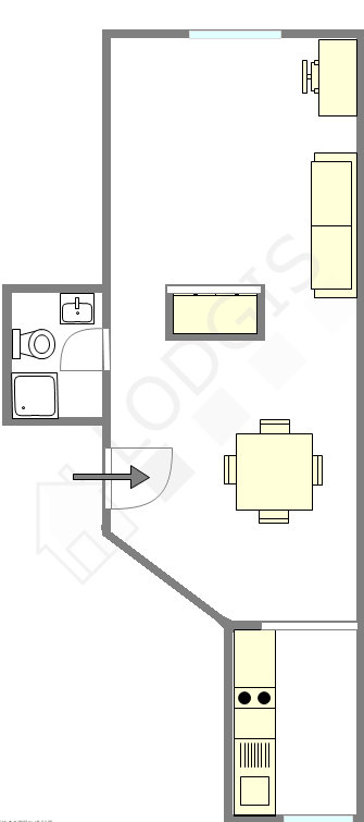 Appartement Paris 17° - Plan interactif