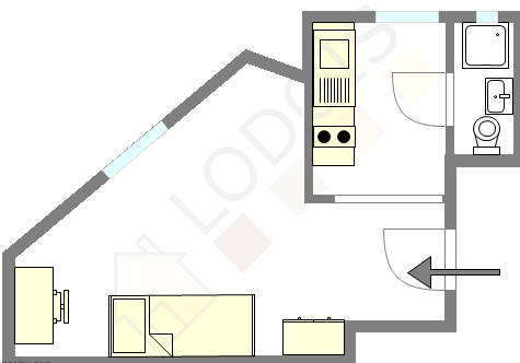 Appartement Paris 15° - Plan interactif