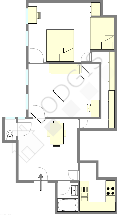 Apartamento París 7° - Plano interactivo