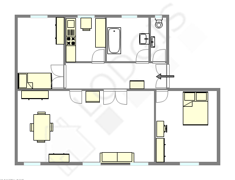 Apartamento París 6° - Plano interactivo