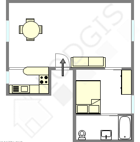 Appartement Paris 5° - Plan interactif