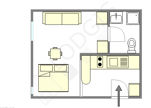 Appartement Paris 11° - Plan interactif