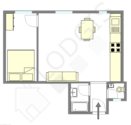Appartement Paris 15° - Plan interactif