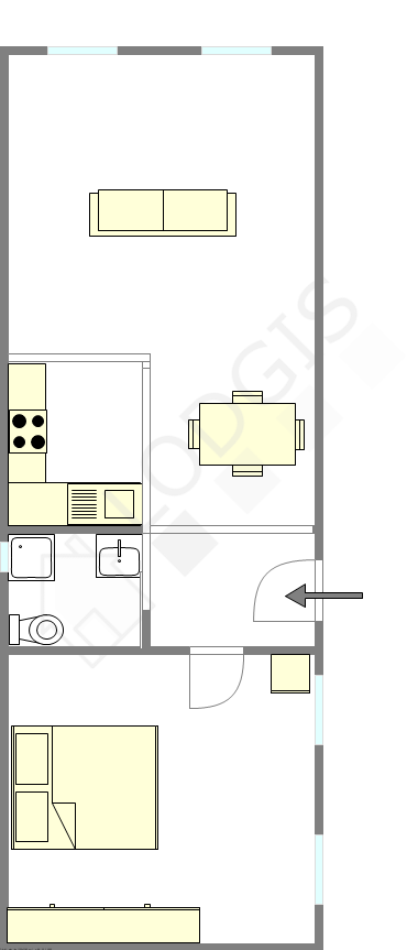Apartamento París 9° - Plano interactivo