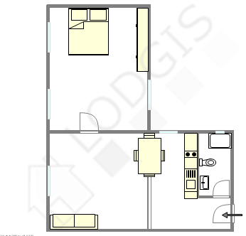 Appartement Paris 15° - Plan interactif