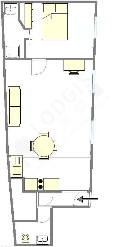 Appartement Paris 9° - Plan interactif