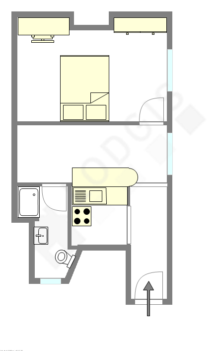 Apartamento Paris 11° - Plano interativo