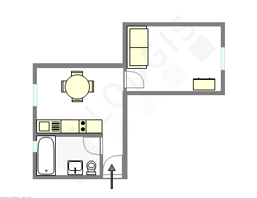 Appartement Paris 11° - Plan interactif