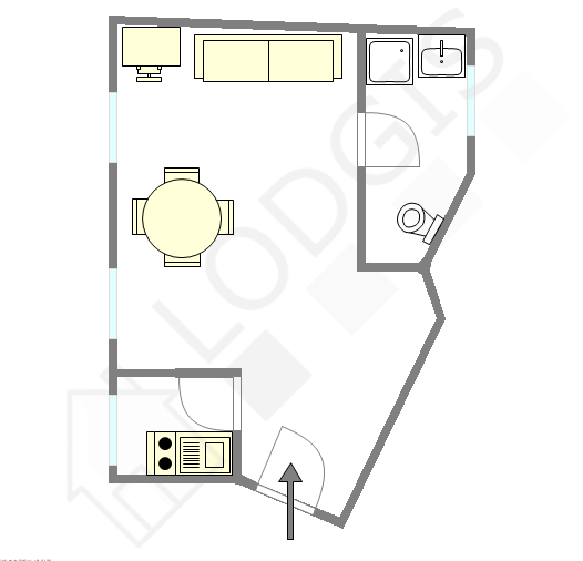 Appartement Paris 3° - Plan interactif