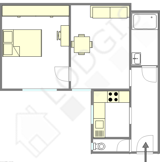 Appartement Paris 17° - Plan interactif