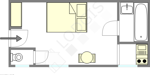 Appartement Paris 6° - Plan interactif