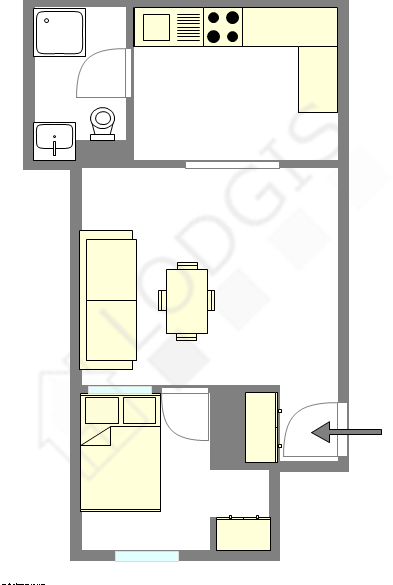 Appartement Paris 17° - Plan interactif
