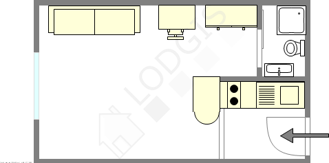 Appartement Paris 13° - Plan interactif