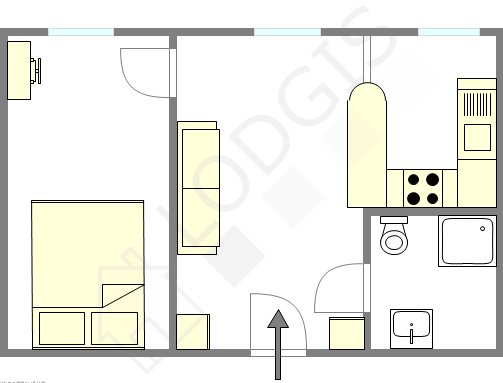 Appartement Paris 18° - Plan interactif