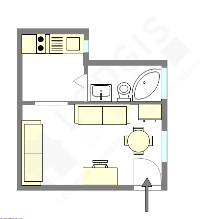 Appartement Paris 10° - Plan interactif