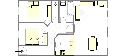 Appartement Paris 5° - Plan interactif