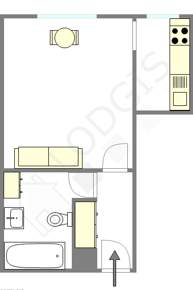 Appartement Paris 15° - Plan interactif