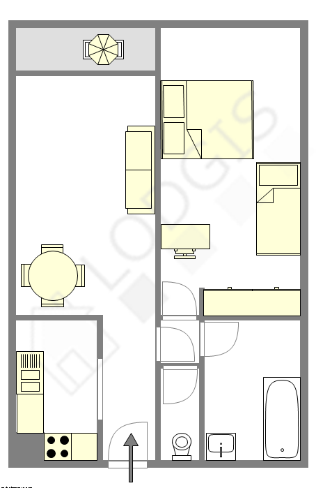 Appartement Haut de seine Nord - Plan interactif