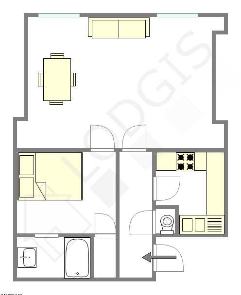 Appartement Paris 4° - Plan interactif