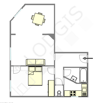 Apartamento París 15° - Plano interactivo