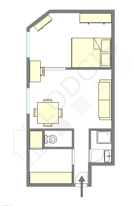 Apartamento Paris 15° - Plano interativo